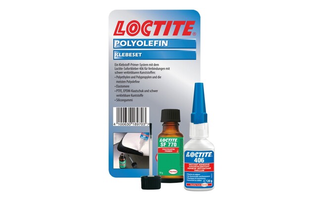 Loctite 406 - 20 g+770 - 10 g conjunto de poliolefinas