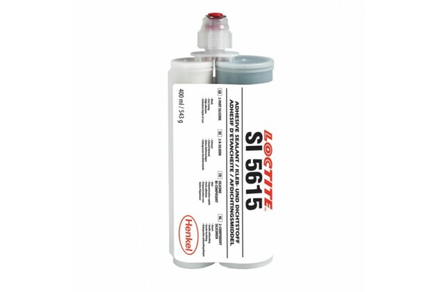 Loctite SI 5615 - 400 ml, silicona negra bicomponente de curado rápido